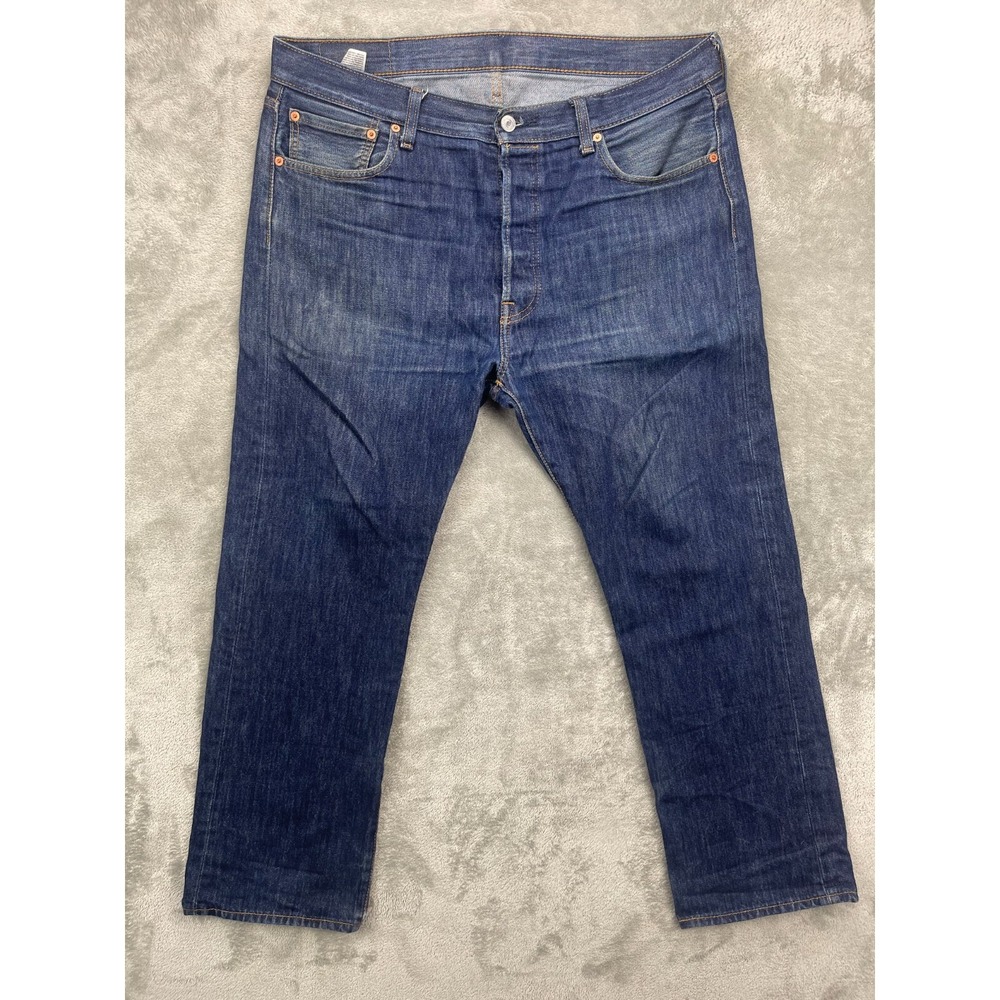 Levi's 501 Button-Fly Straight Fit Blue Denim Jeans‎ Size 36x30 (Real 38x30)